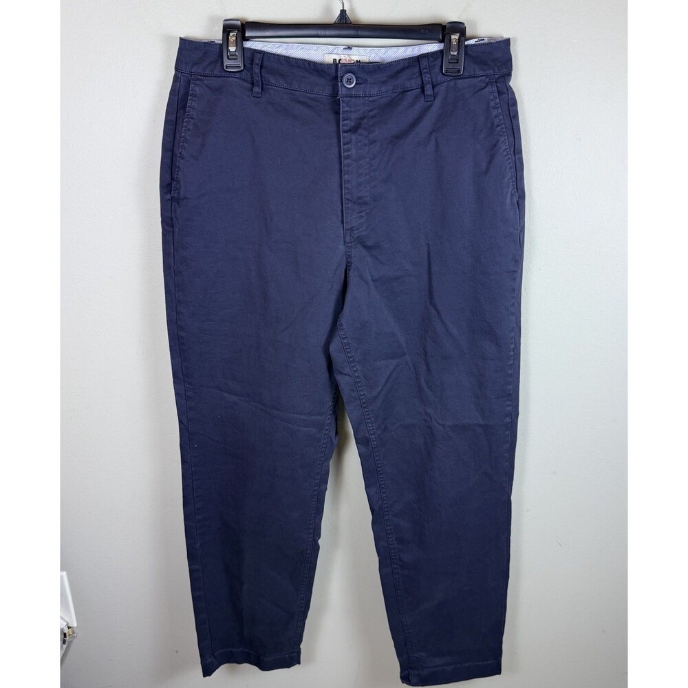 Boden Womens Straight Chino Trousers US 12 Large W34 L27 Navy Blue Cotton Career